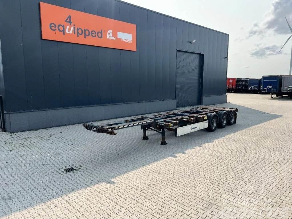 Krone 45FT HC, BPW, extendable front+ rear+ bumper, NL-c Containerframe semi-trailers
