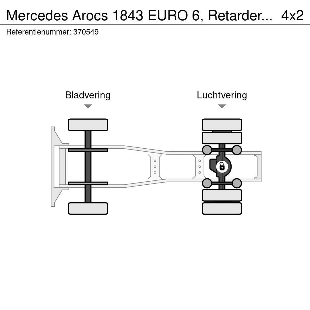 Mercedes-Benz Arocs 1843 EURO 6, Retarder, PTO Tractores (camiões)