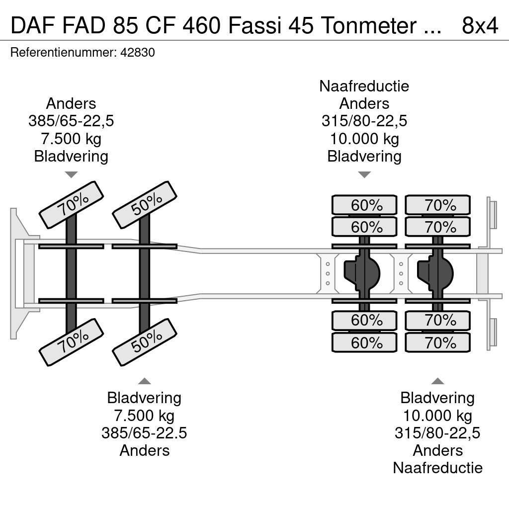 DAF FAD 85 CF 460 Fassi 45 Tonmeter laadkraan + Fly-Ji Gruas Todo terreno