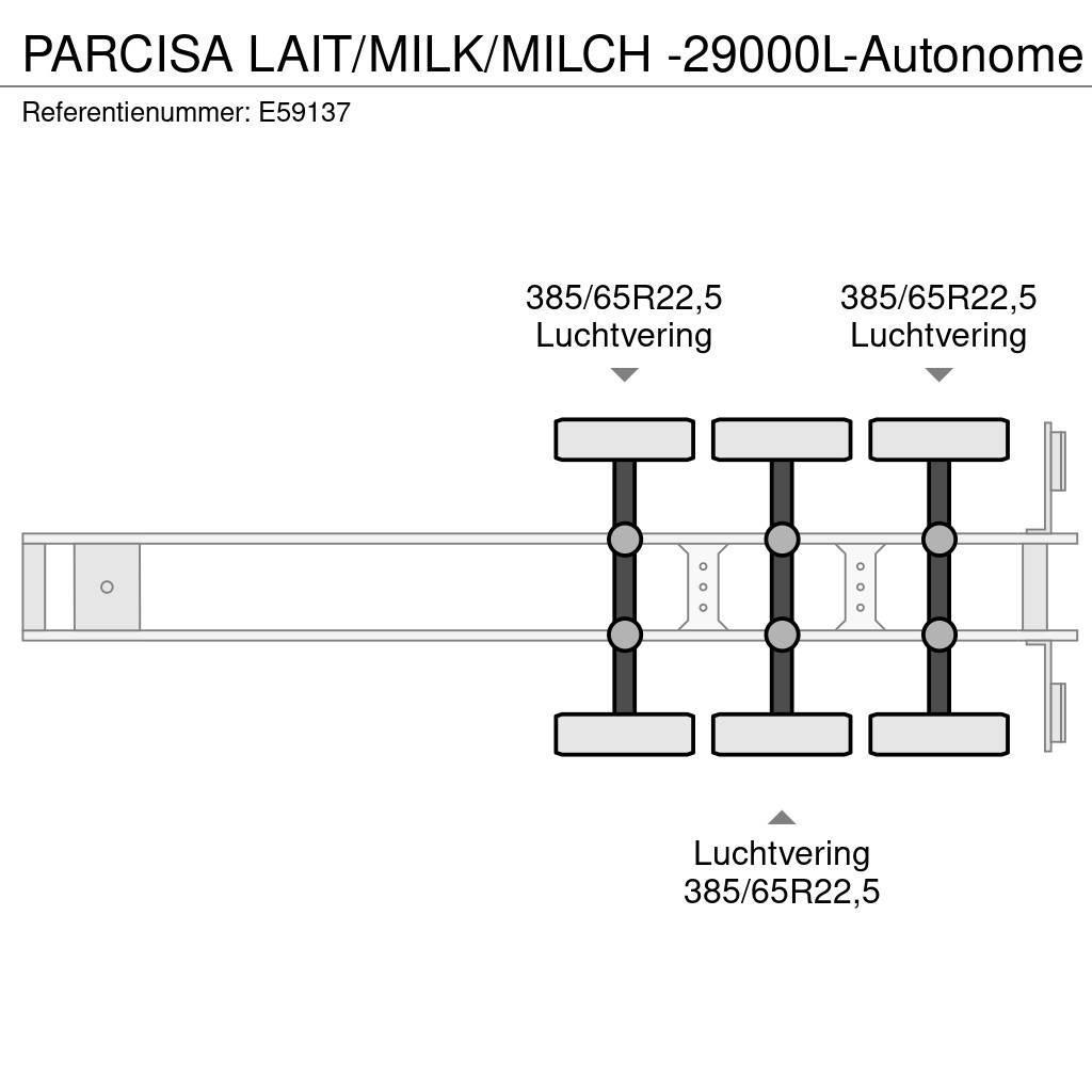  Parcisa LAIT/MILK/MILCH -29000L-Autonome Semi Reboques Cisterna