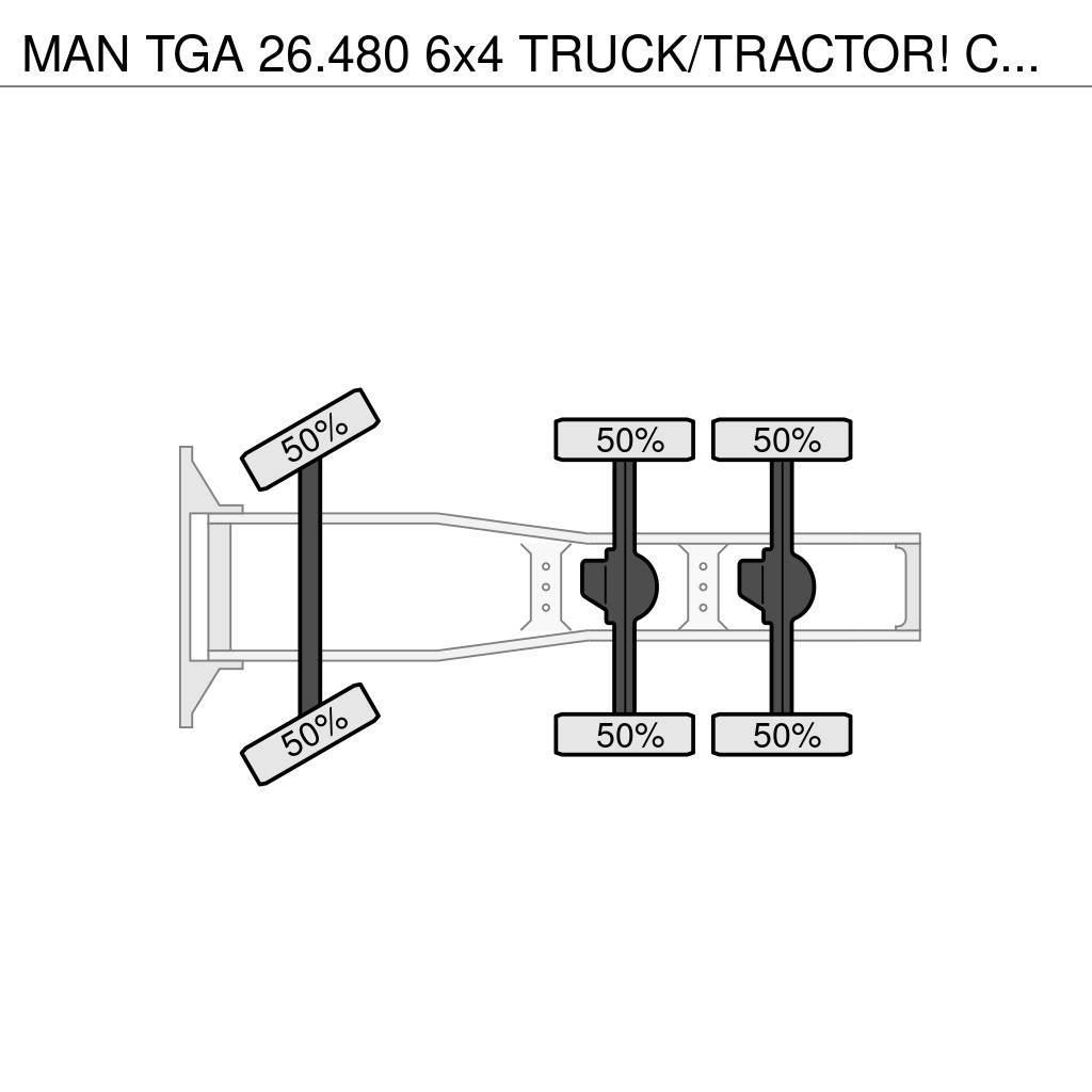MAN TGA 26.480 6x4 TRUCK/TRACTOR! CRANE/KRAN/GRUE HIAB Tractores (camiões)