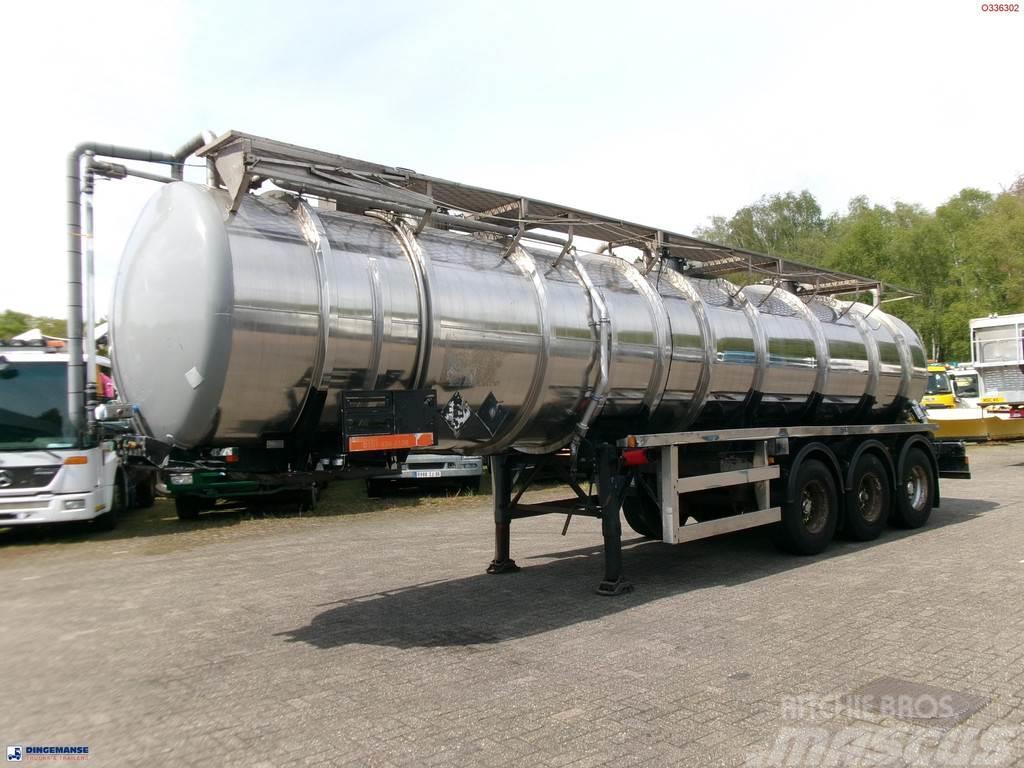  Clayton Chemical tank inox 30 m3 / 1 comp Tanker semi-trailers