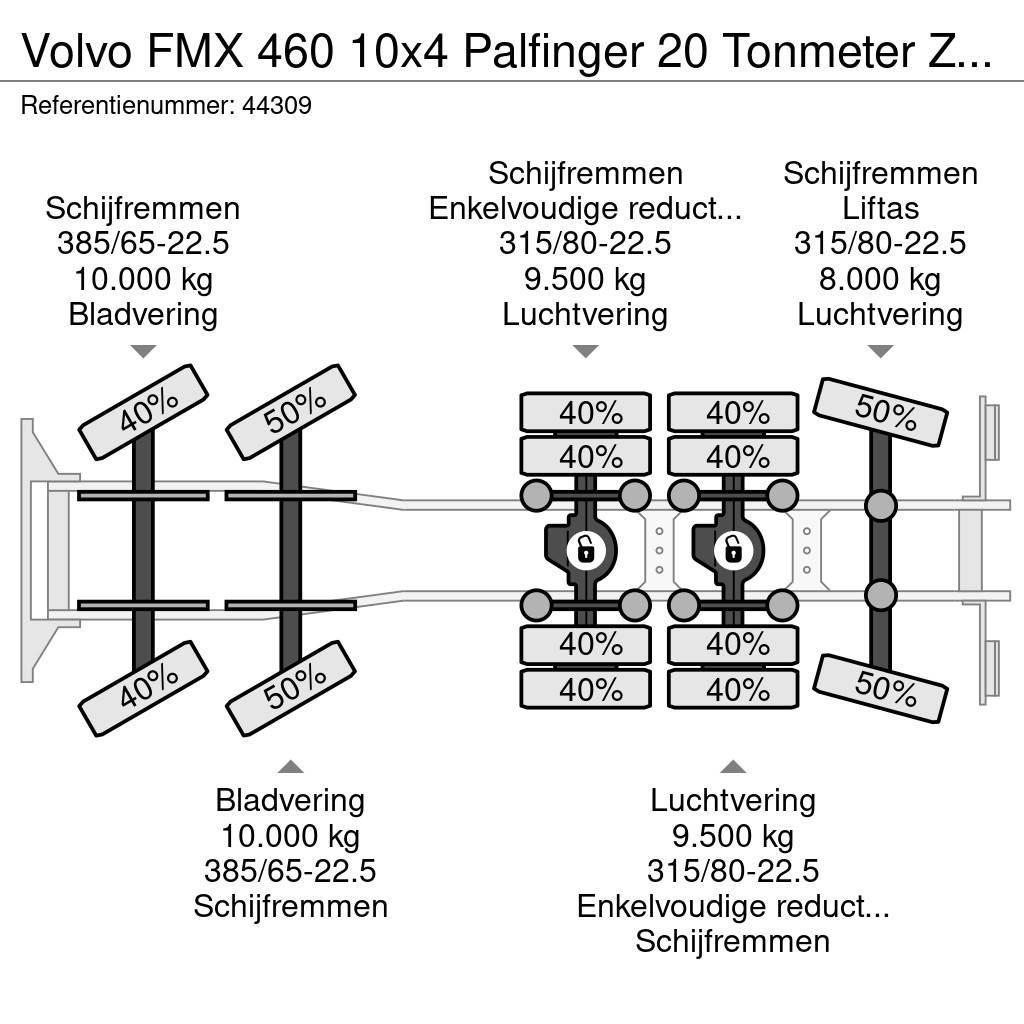 Volvo FMX 460 10x4 Palfinger 20 Tonmeter Z-kraan Camiões Ampliroll