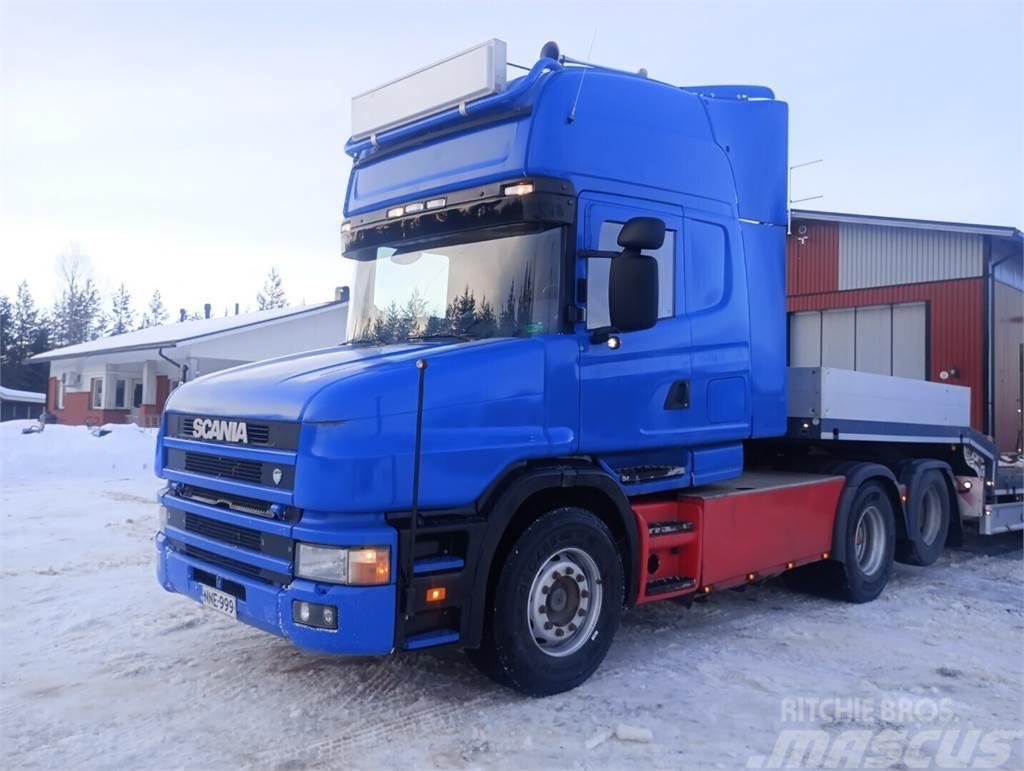 Scania T124 kippihydrauliikalla Tractores (camiões)