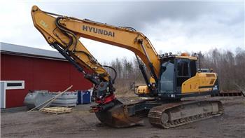 Hyundai HX 260 L Grävsystem komplett & tre skopor