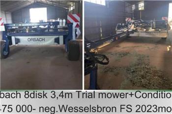  Orbach-Agri 8 disk 3.4 m trailed + conditioner