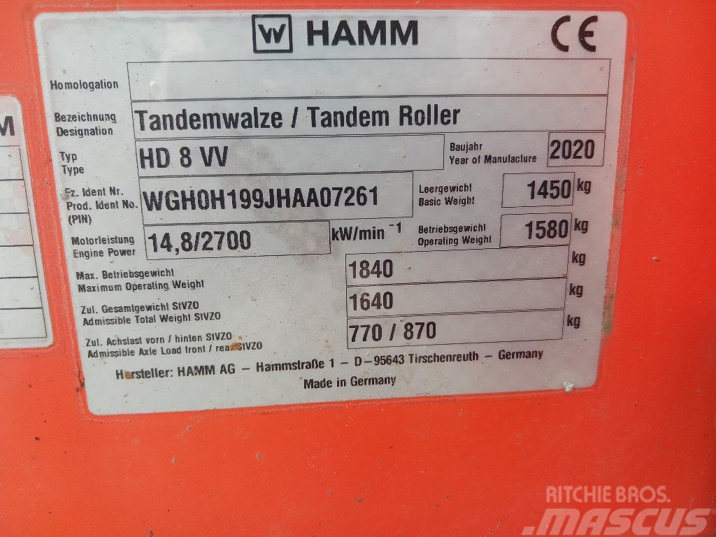 Hamm HD 8 VV Twin drum rollers
