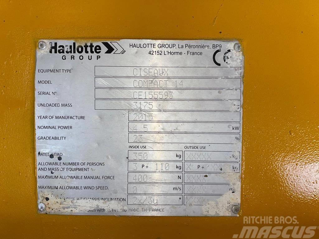 Haulotte Compact 14 Scissor lifts