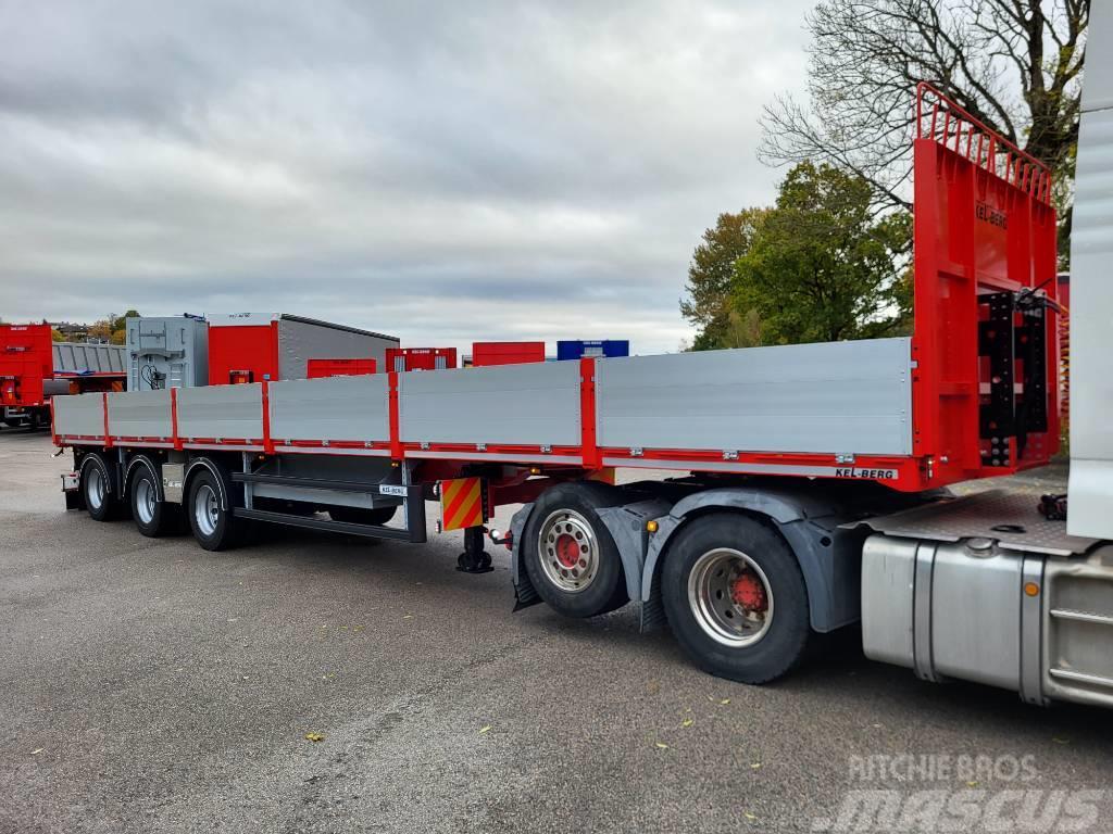 Kel-Berg D530V Åpen trailer Delbelastning 27 tonn Flatbed/Dropside semi-trailers