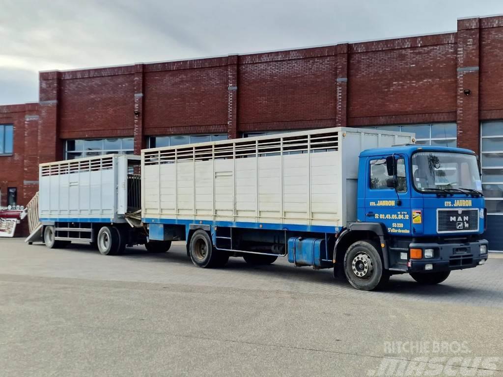 MAN 19.372 4x2 Livestock Guiton - Truck + Trailer - Ma Animal transport trucks