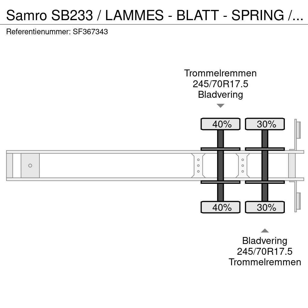 Samro SB233 / LAMMES - BLATT - SPRING / 8 WIELEN Low loader-semi-trailers