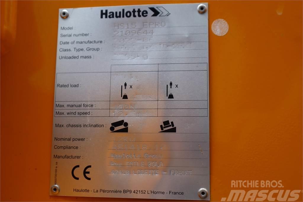 Haulotte HS15EPRO Valid Inspection, *Guarantee! Full Electr Scissor lifts