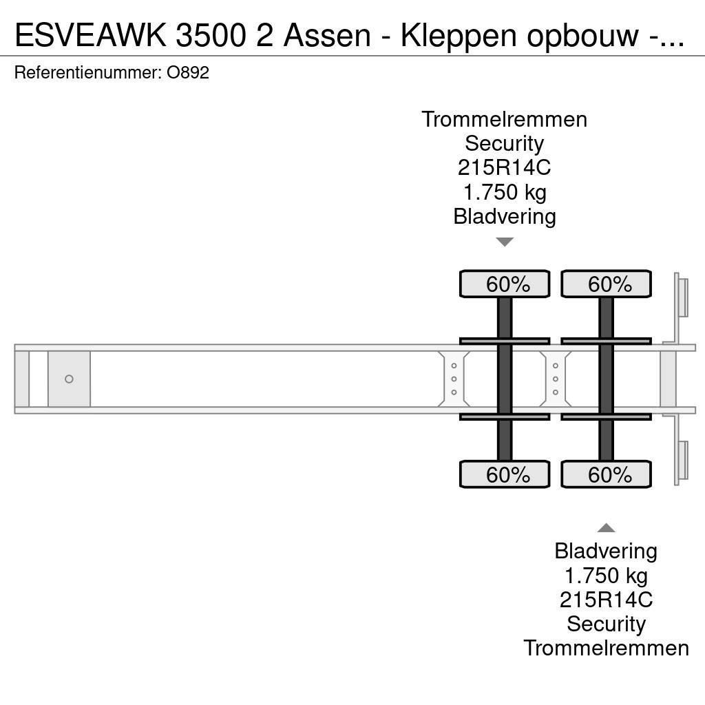 Esve AWK 3500 2 Assen - Kleppen opbouw - FietsVervoer - Box body semi-trailers