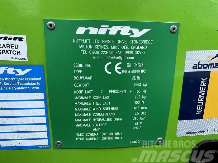Niftylift HR17N Hybrid, hoogwerker, 17 meter Other lifts and platforms