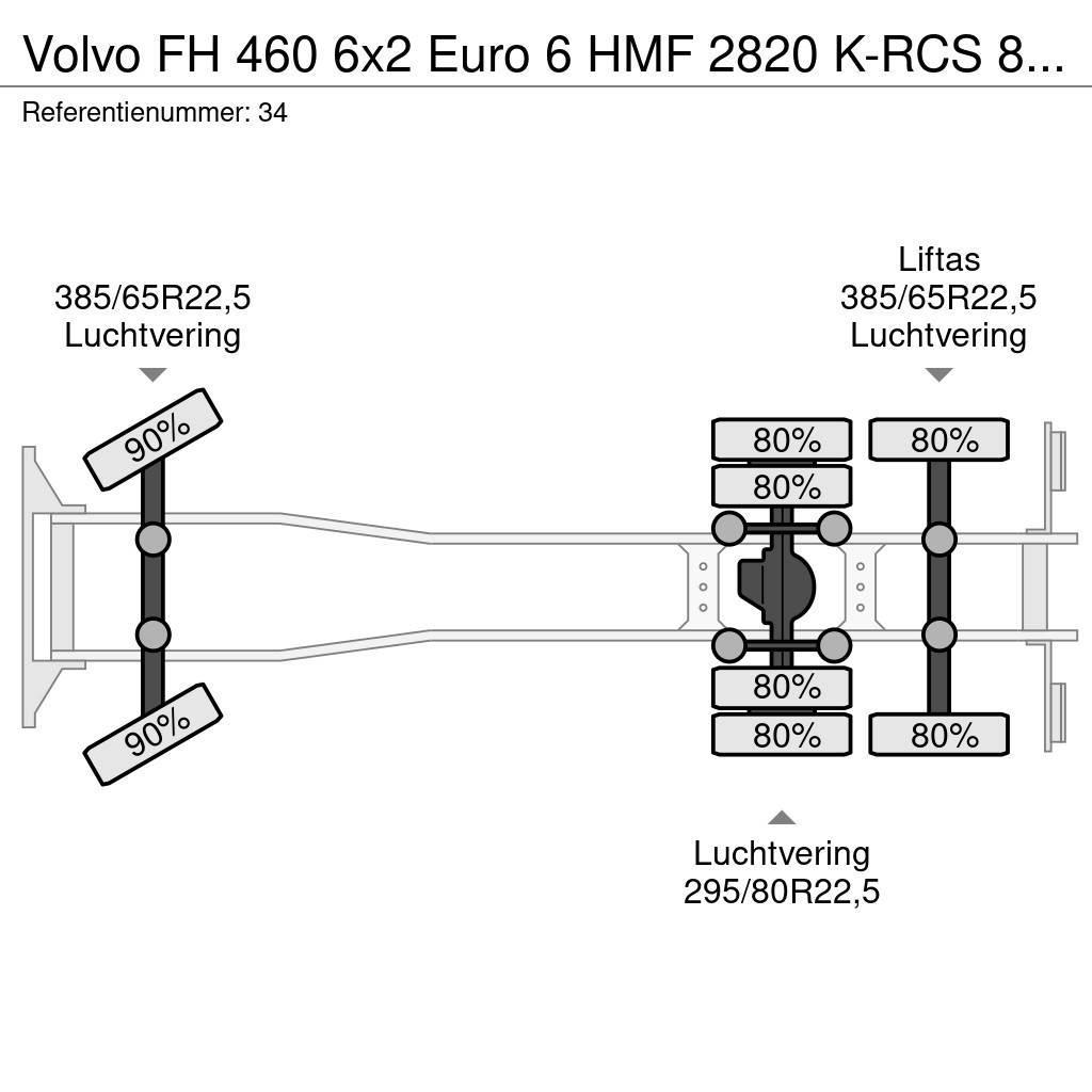 Volvo FH 460 6x2 Euro 6 HMF 2820 K-RCS 8 x Hydr Crane Ye All terrain cranes