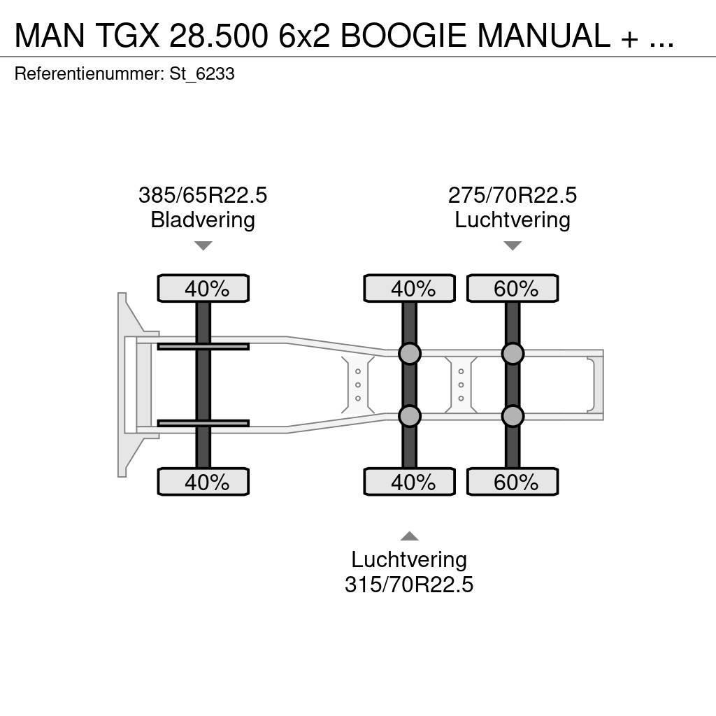 MAN TGX 28.500 6x2 BOOGIE MANUAL + RETARDER Tractor Units
