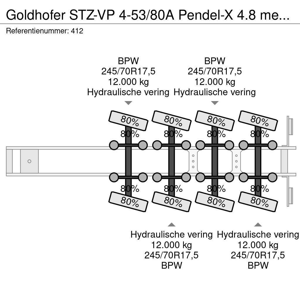Goldhofer STZ-VP 4-53/80A Pendel-X 4.8 meter Extand! Low loader-semi-trailers