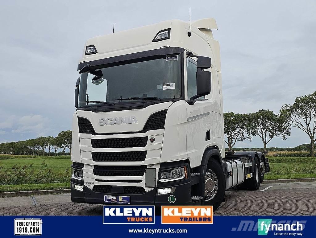 Scania R450 6x2*4 Camiões caixa desmontável com elevador de cabo