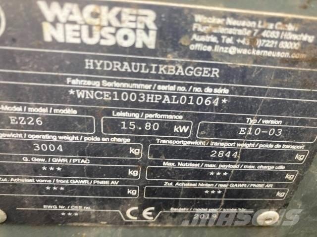 Wacker EZ26 Mini Escavadoras <7t