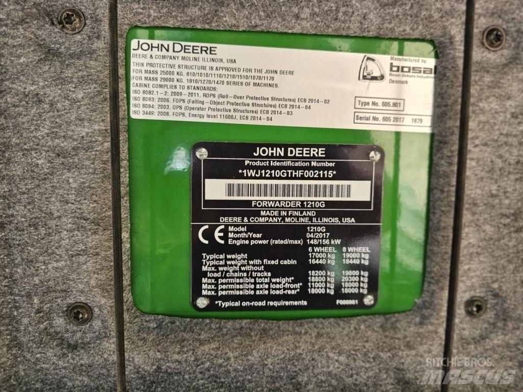 John Deere 1210 G Processadores florestais
