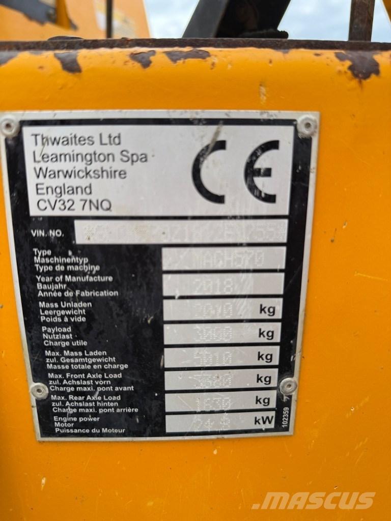 Thwaites 3 ton Dumpers de obras