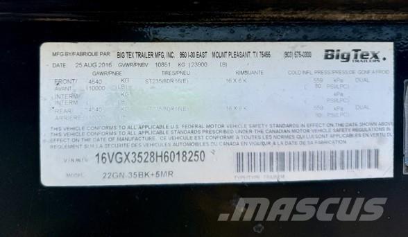 Big Tex 22GN Reboques estrado/caixa aberta