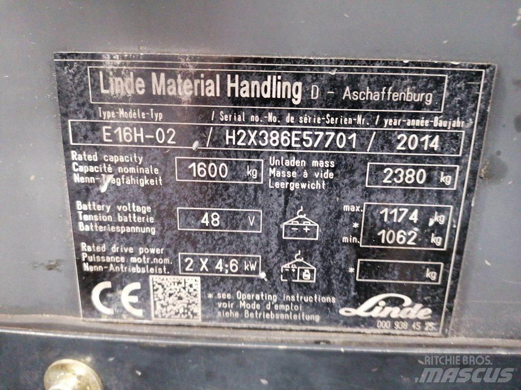 Linde E16H-02 Empilhadores eléctricos