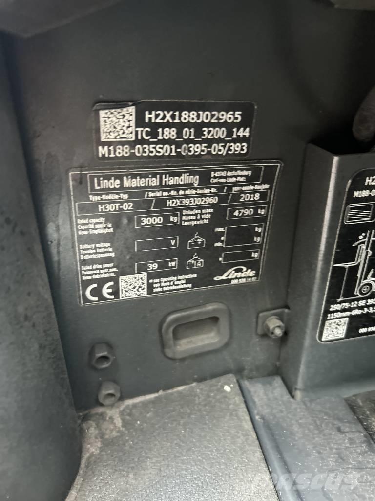 Linde H30T-02 Empilhadores a gás