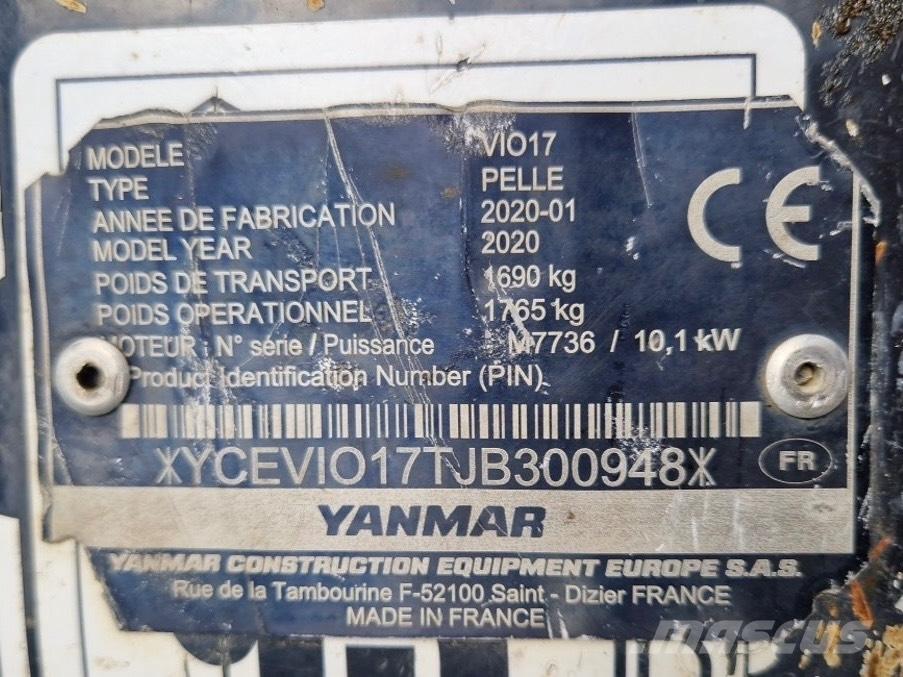 Yanmar Vio 17 Mini Escavadoras <7t