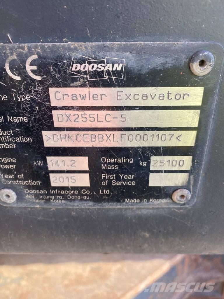 Doosan DX 255 LC-5 Escavadoras de rastos