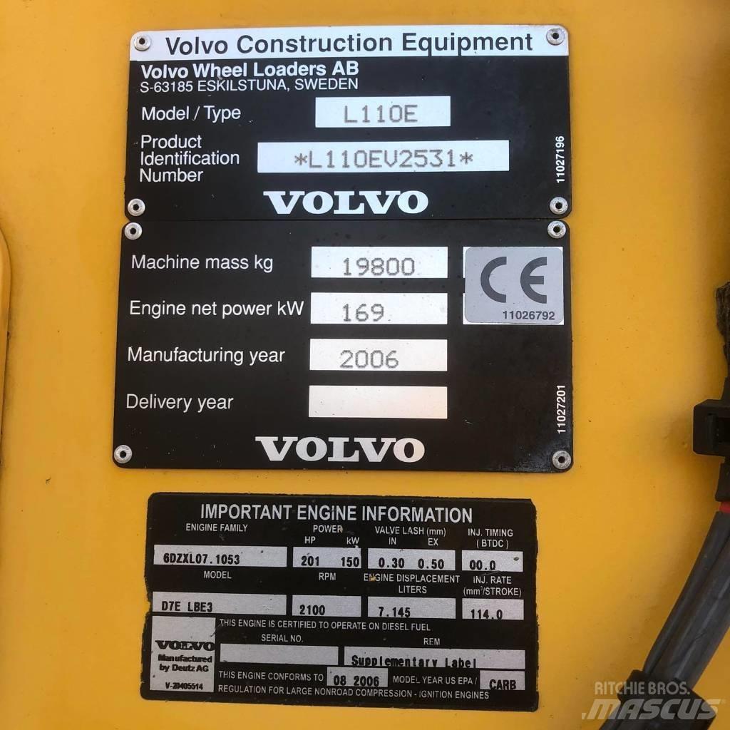 Volvo L 110 E Pás carregadoras de rodas
