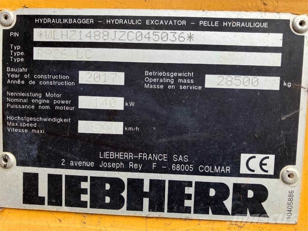 Liebherr R926 Escavadoras de rastos