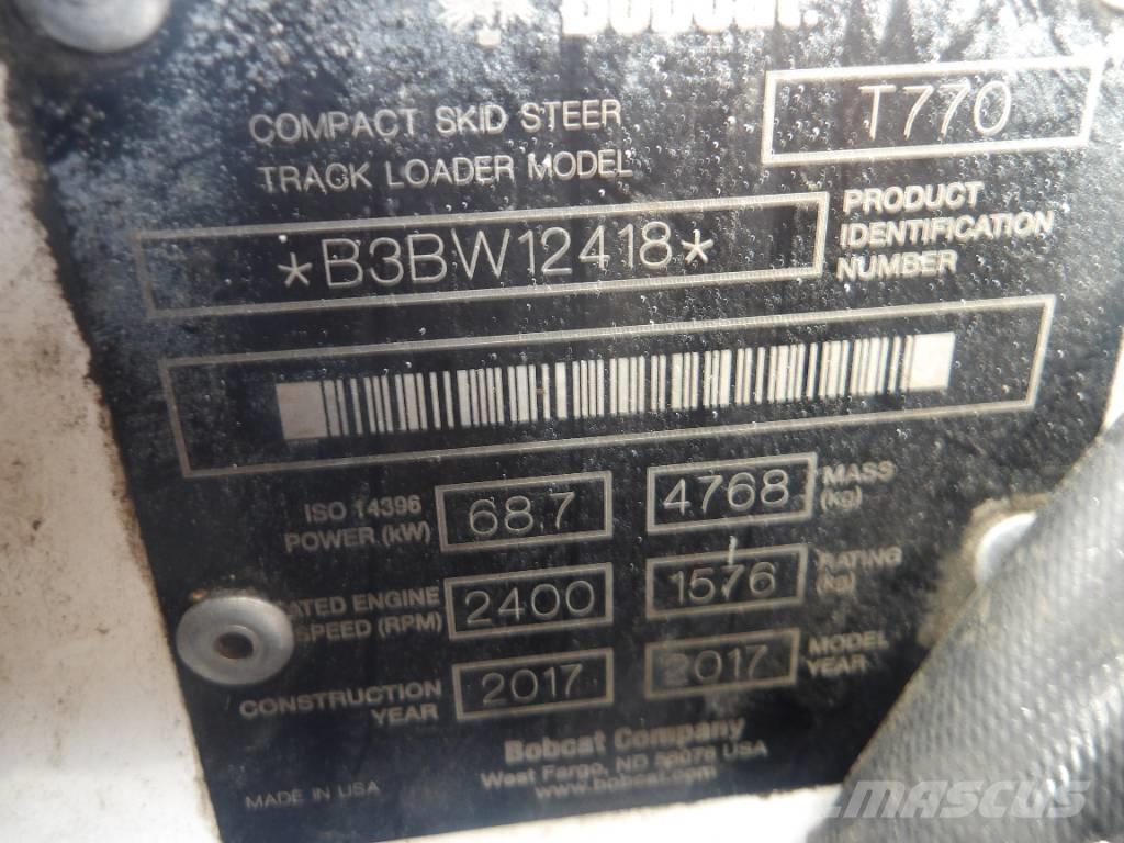 Bobcat T 770 Pás Carregadoras de rastos