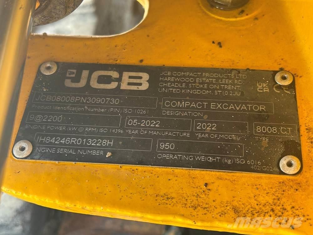 JCB MICRO 8008 Mini Escavadoras <7t