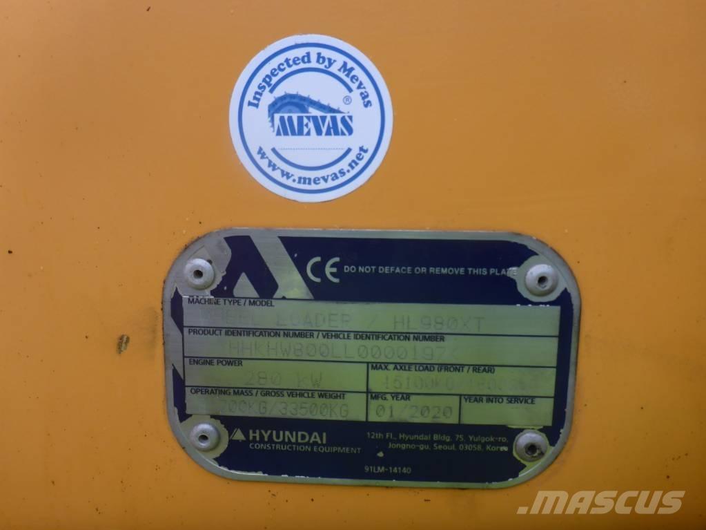Hyundai HL980XT Pás carregadoras de rodas