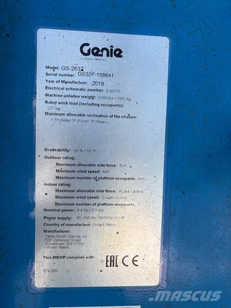 Genie GS 2632 Elevadores de tesoura