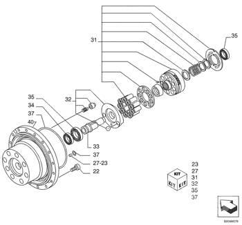 Kobelco - ax - 71470981 Transmissão