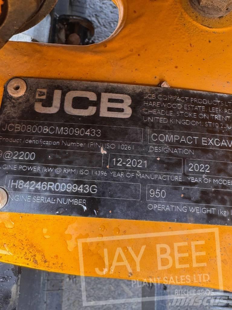 JCB 8008 Mini Escavadoras <7t