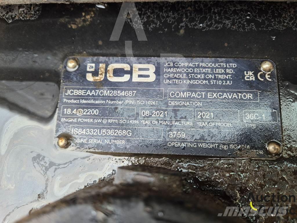 JCB 36C-1 Mini Escavadoras <7t
