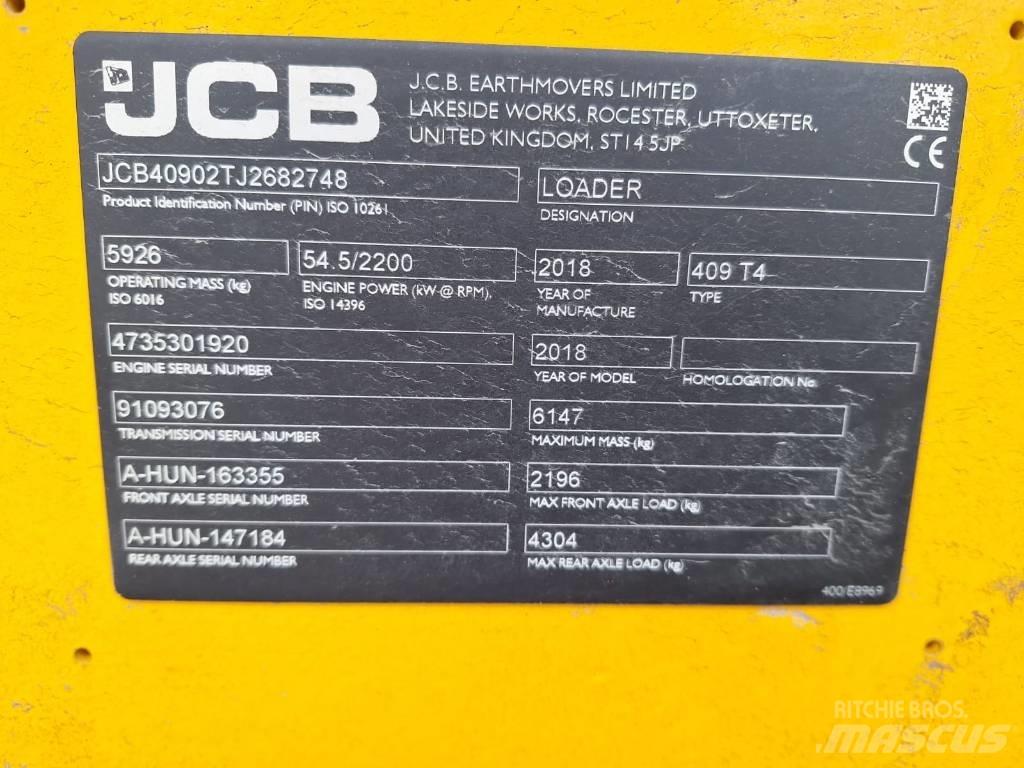 JCB 409 NE T4 Pás carregadoras de rodas