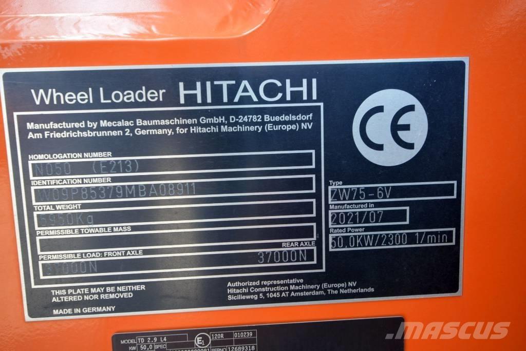 Hitachi ZW 75-6 Pás carregadoras de rodas