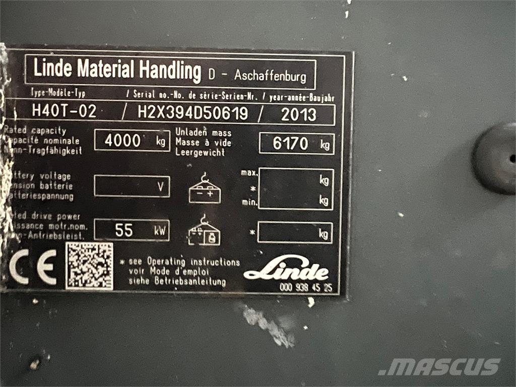 Linde H40T-02 Empilhadores a gás