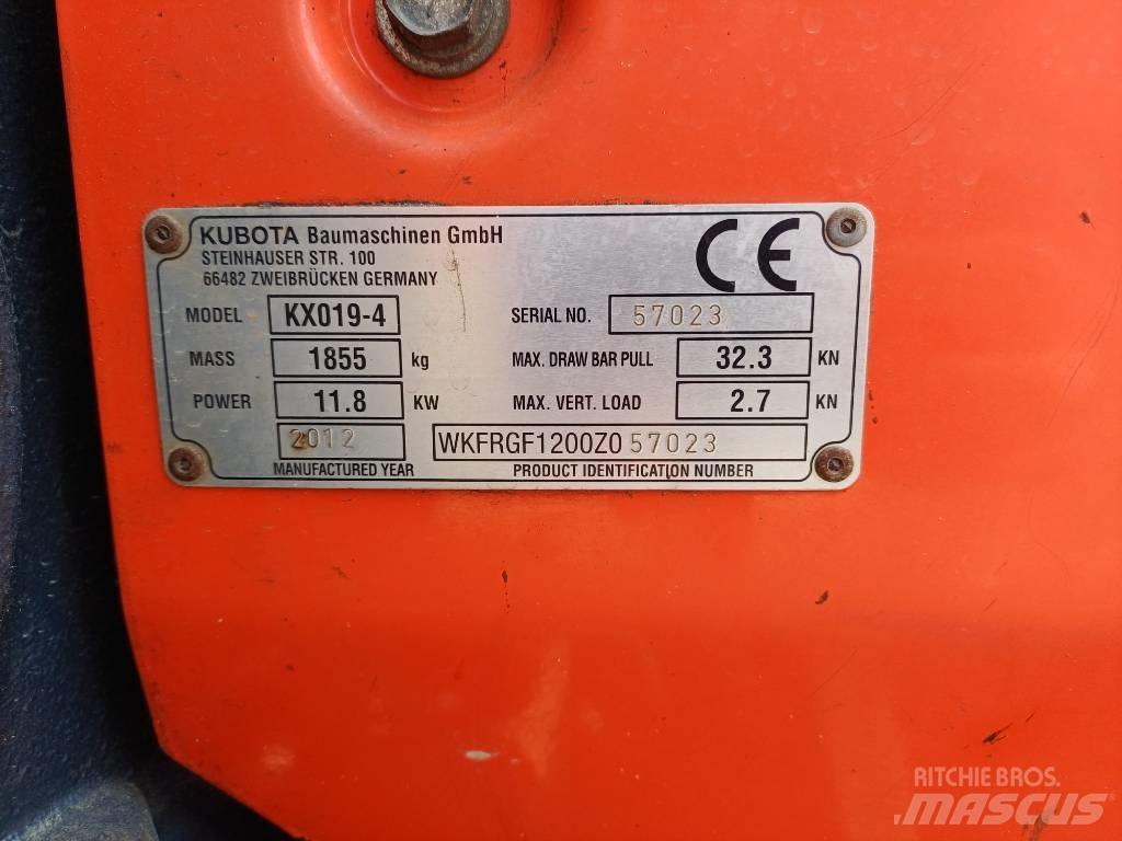 Kubota KX 019-4 Mini Escavadoras <7t