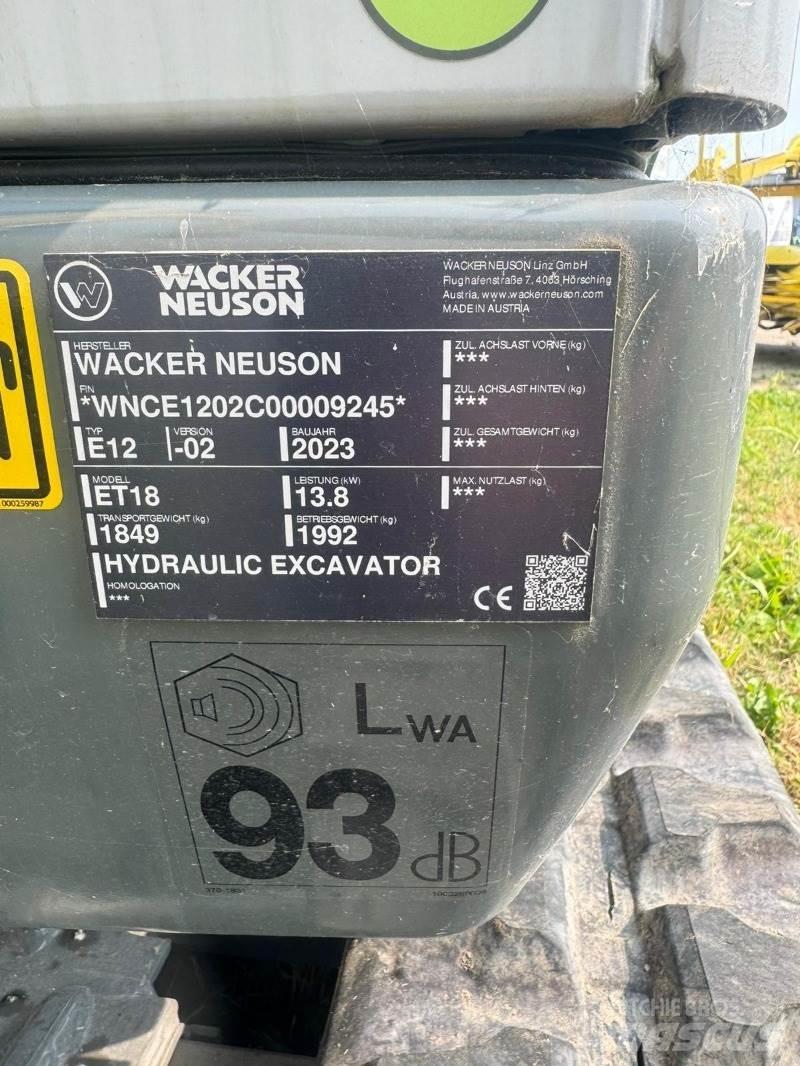 Wacker ET 18 Mini Escavadoras <7t