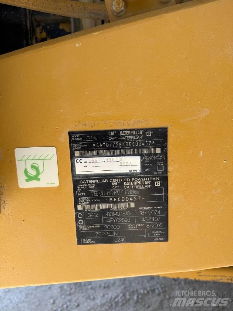CAT 775 E Camiőes dumper basculantes rígidos