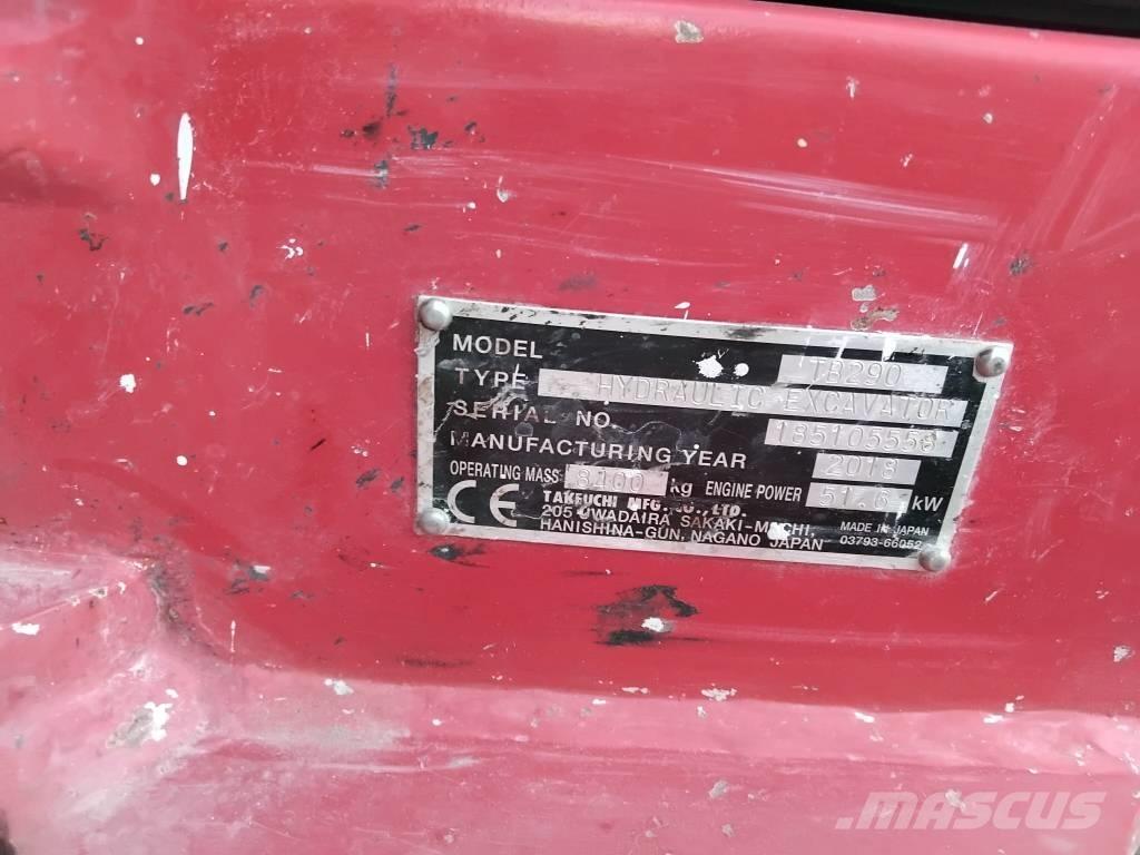 Takeuchi TB290 Mini Escavadoras <7t
