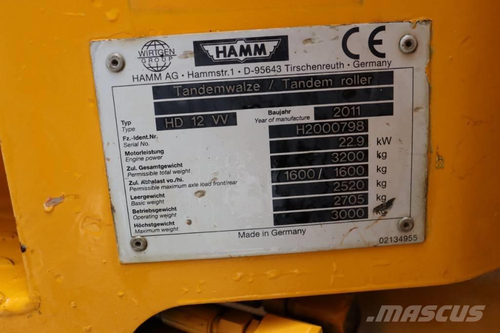 Hamm HD 12 VV Cilindros Compactadores tandem