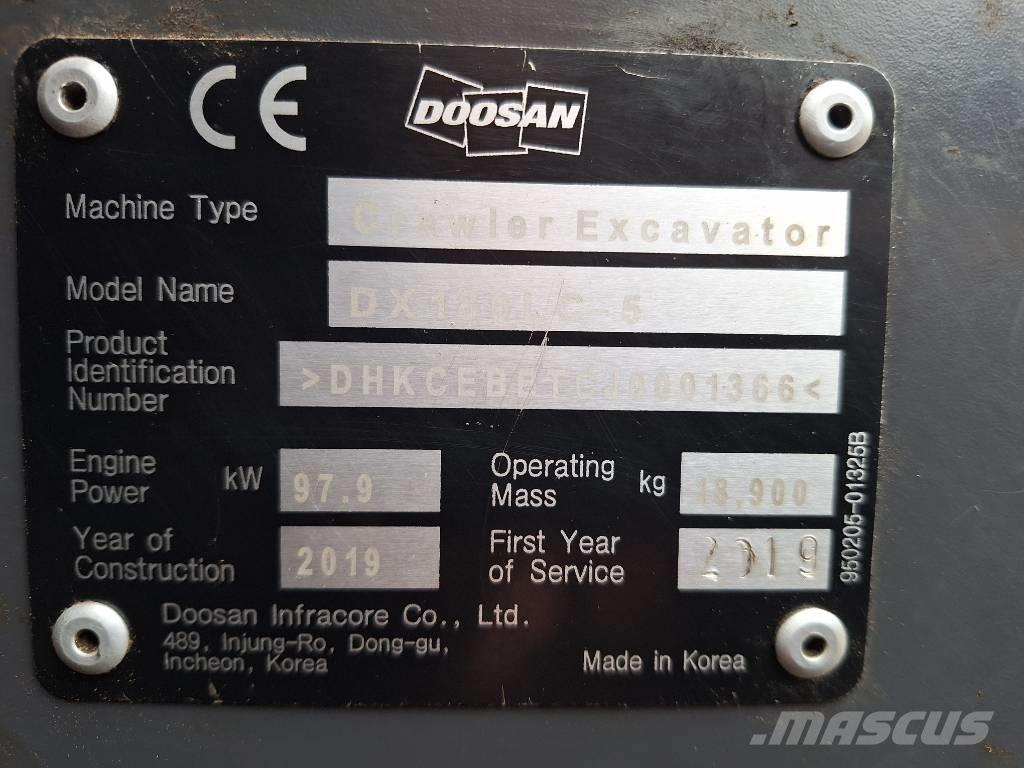 Doosan DX 180 -5 Escavadoras de rastos