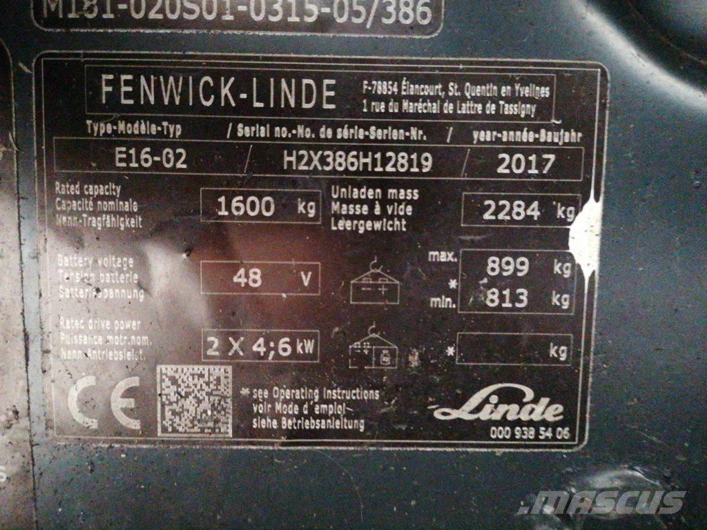 Linde E16-02 Empilhadores eléctricos