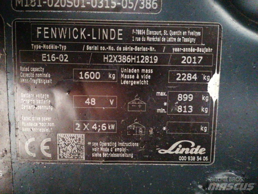Linde E16-02 Empilhadores eléctricos